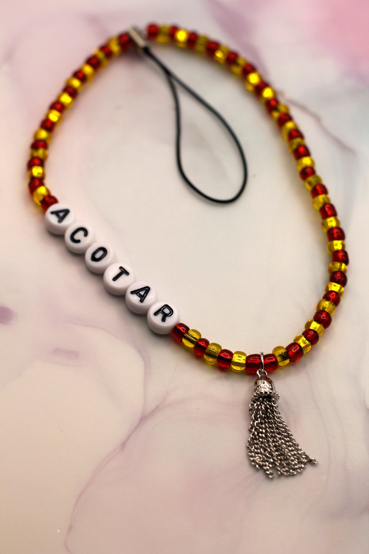 ACOTAR Red and Gold Phone Charm