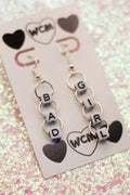 Bad Girl Letter Bead Earrings