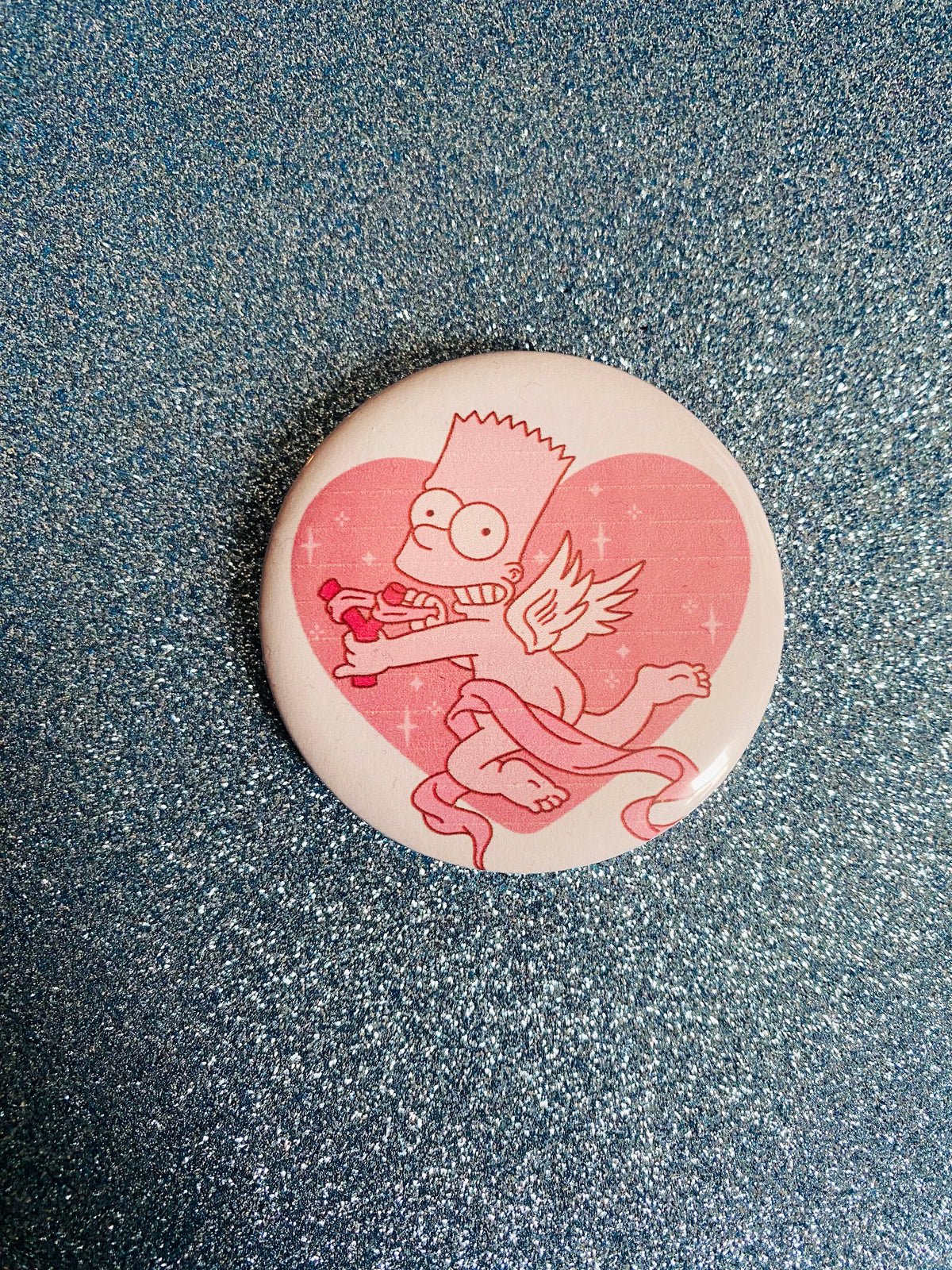 Cupid Bart 2 Inch Button Pin