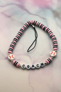 Baseball Coach Pink Phone Charm