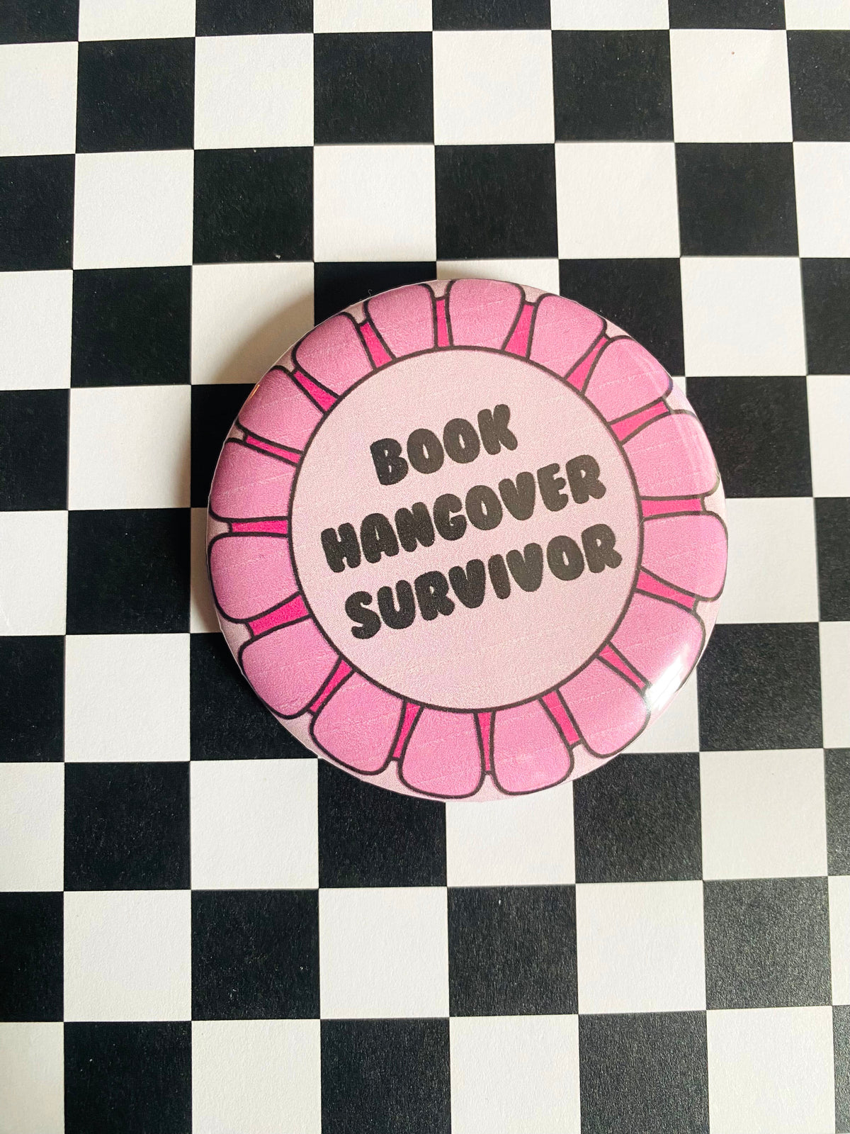 Book Hangover Survivor Award 2 Inch Button Pin