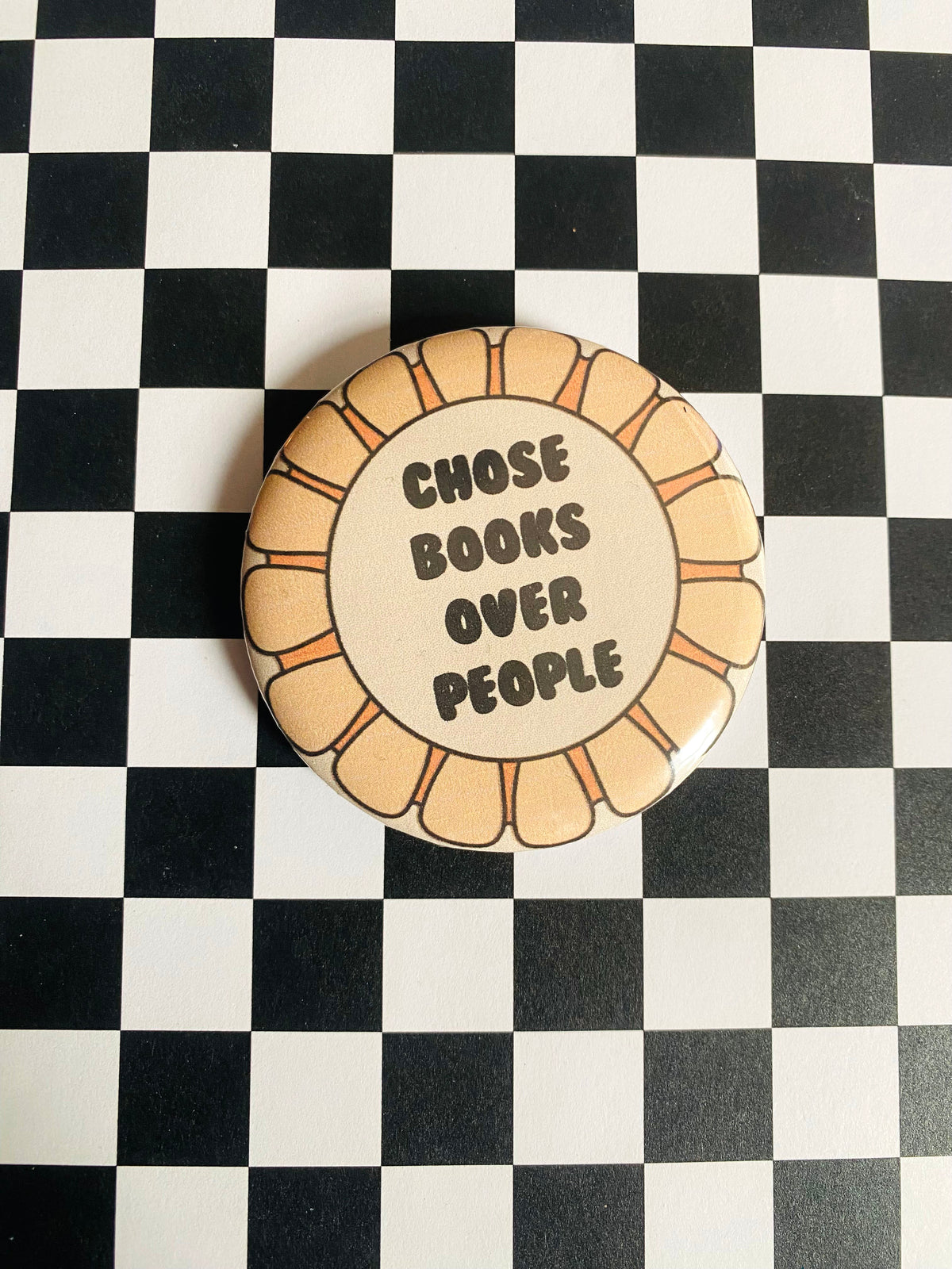 Chose Books Over People Award 2 Inch Button Pin