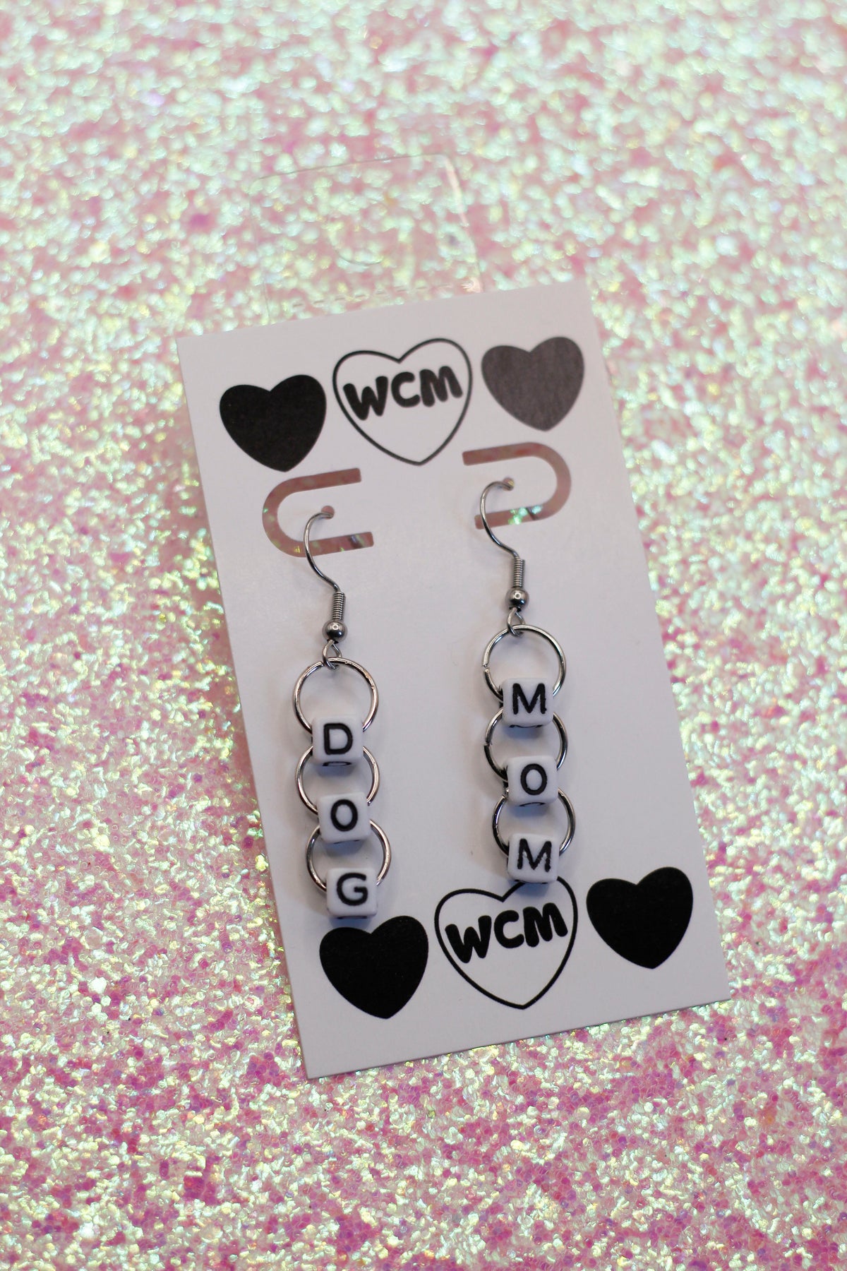 Dog Mom Letter Bead Earrings