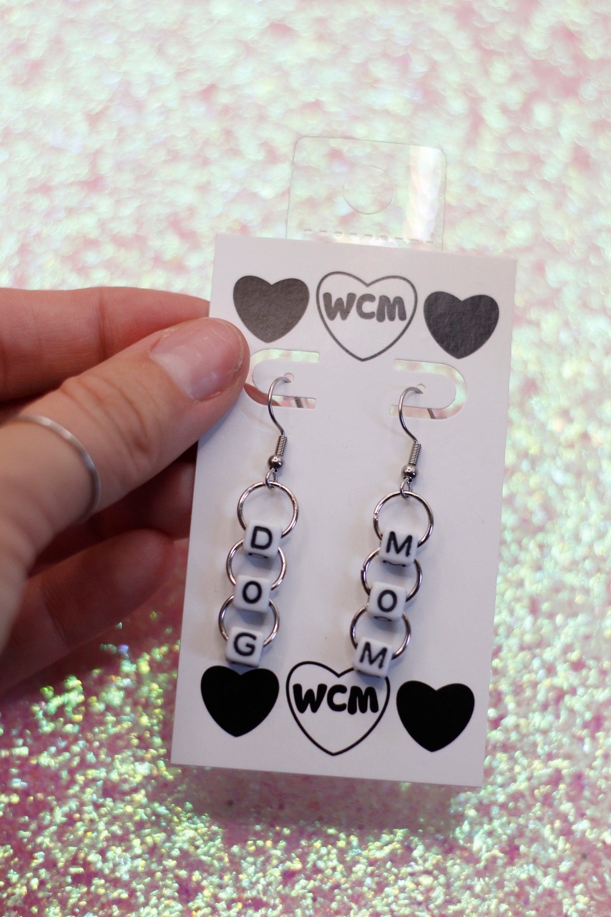 Dog Mom Letter Bead Earrings