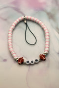 Football Mom Pink Phone Charm