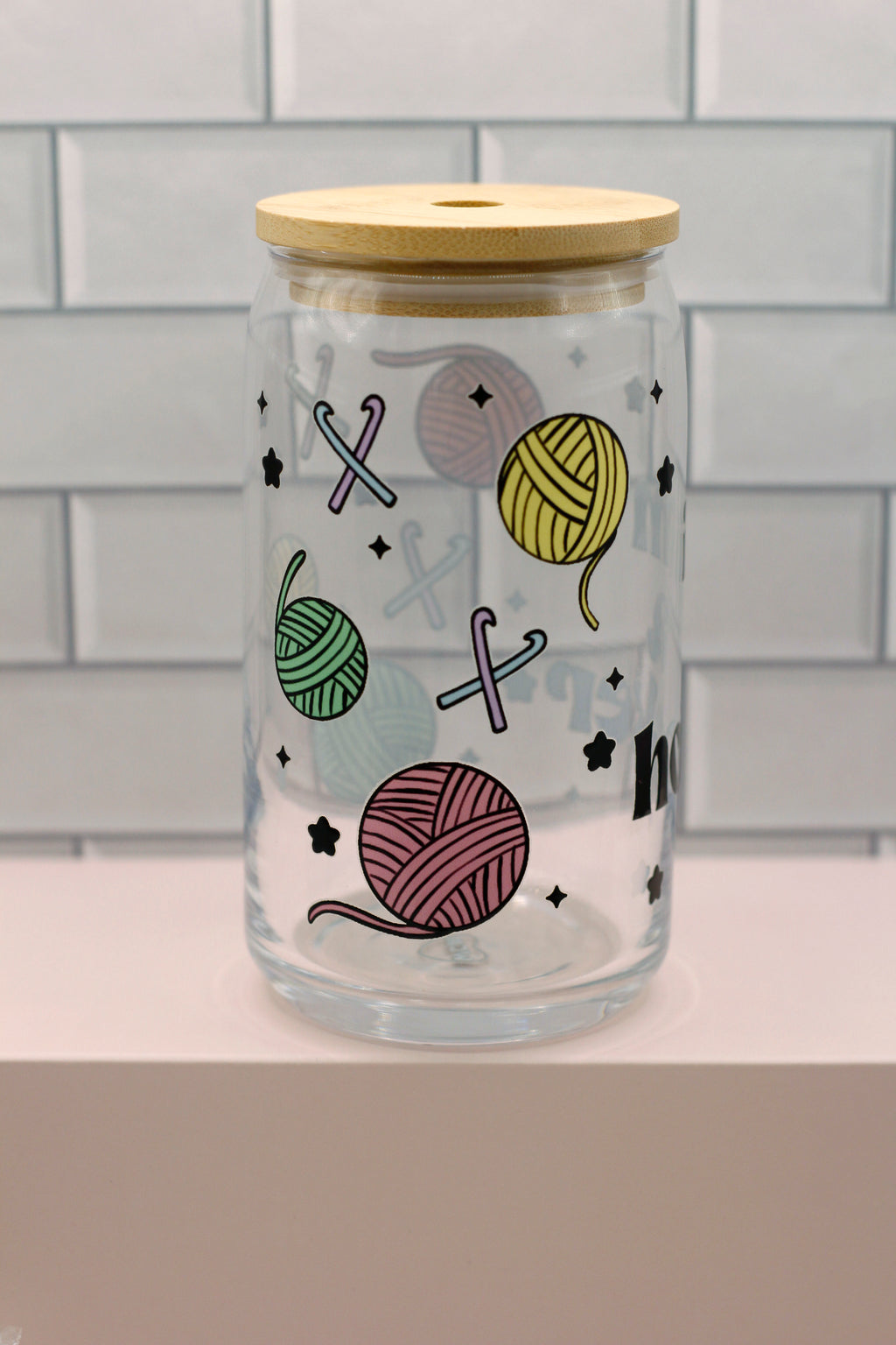 I'm a Hooker Crochet Glass Can