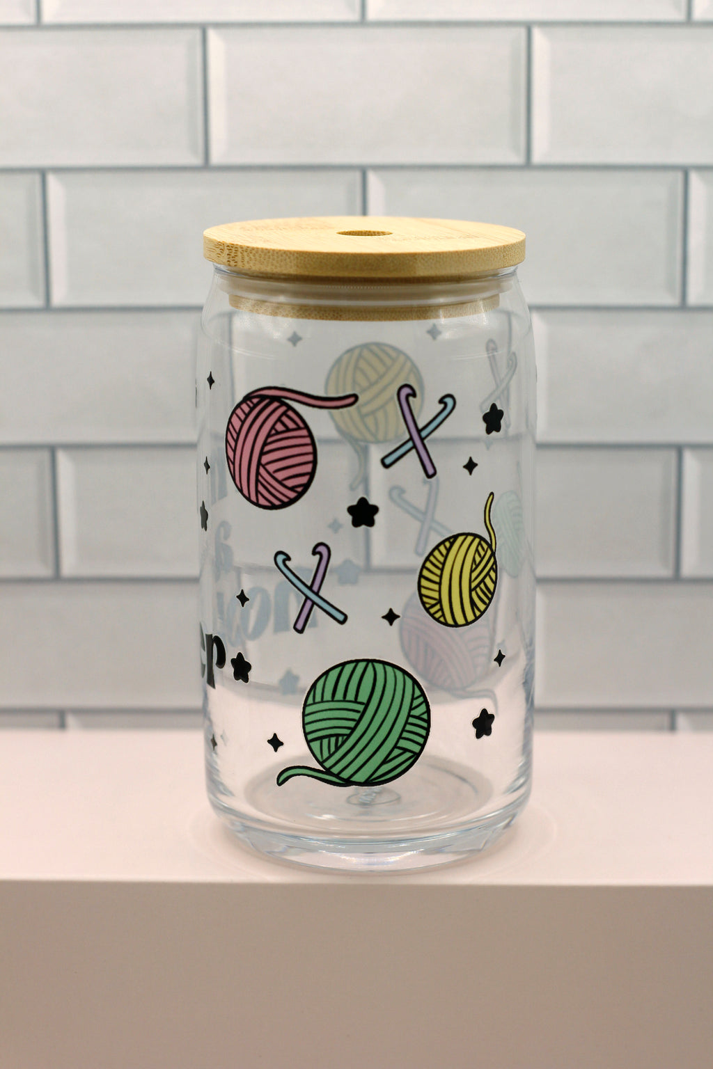 I'm a Hooker Crochet Glass Can