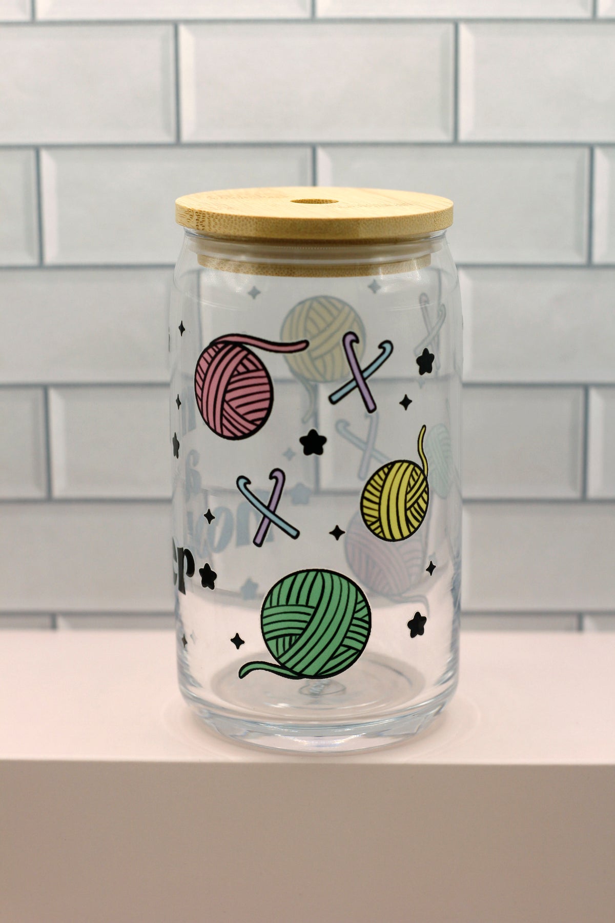I'm a Hooker Crochet Glass Can