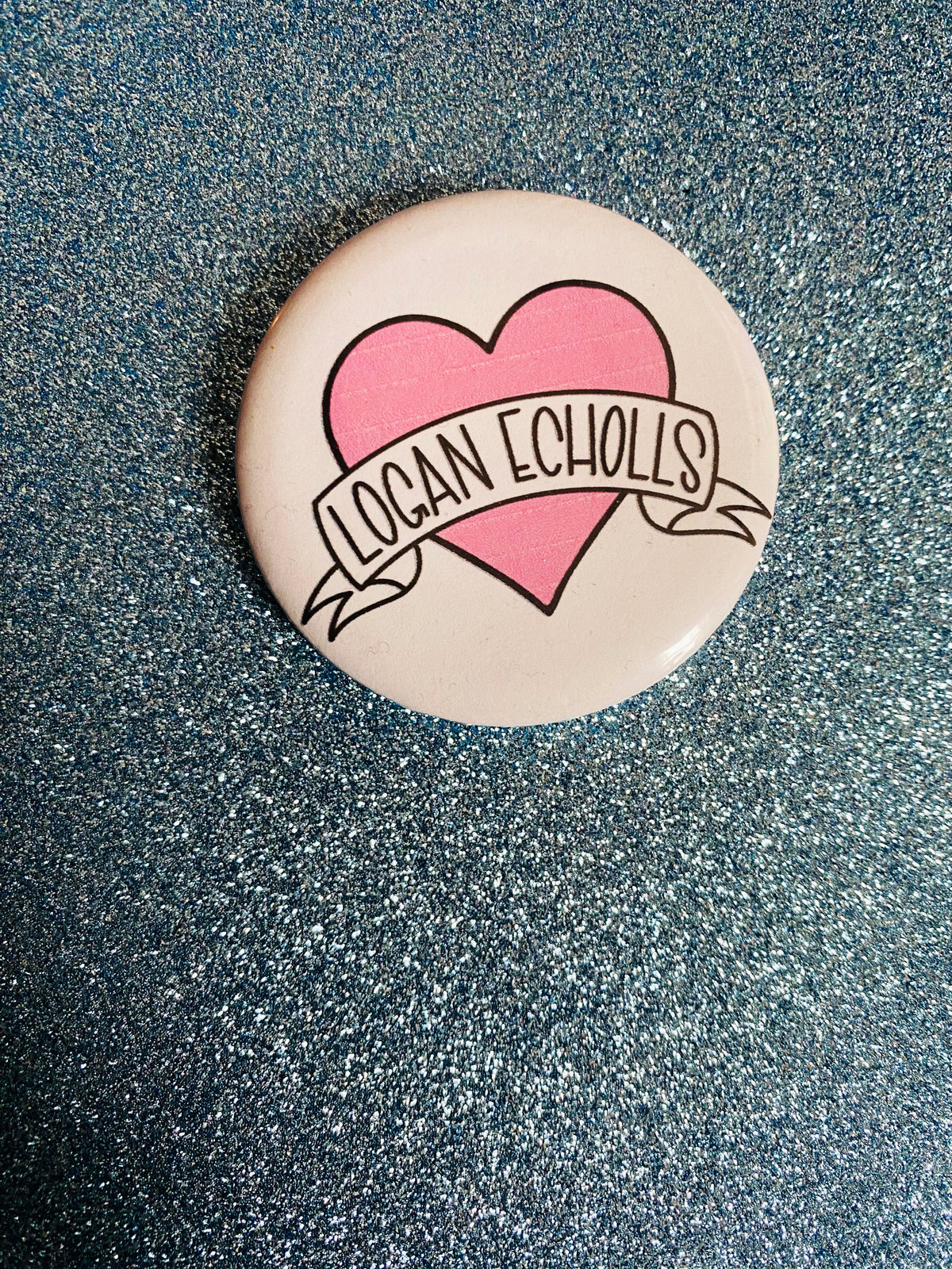 Logan Heart 2 Inch Button Pin