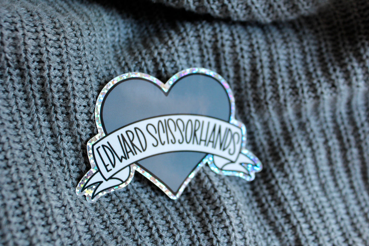 Scissorhands Heart Sticker