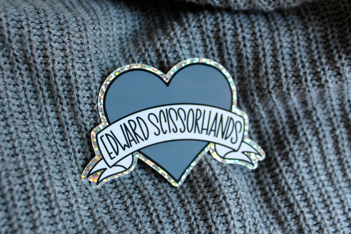 Scissorhands Heart Sticker