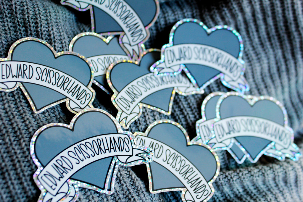 Scissorhands Heart Sticker