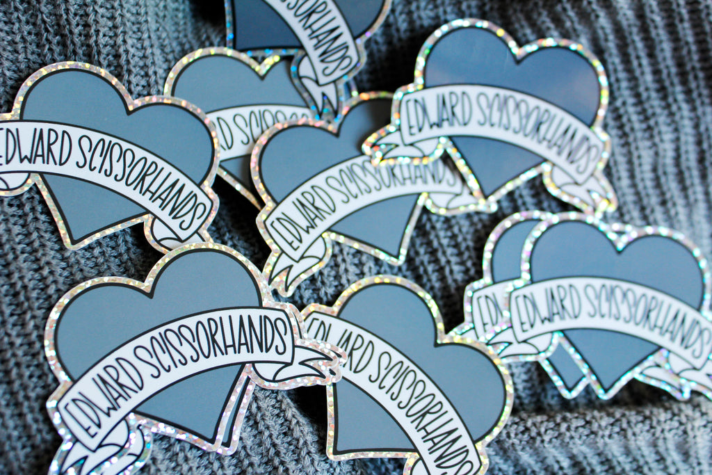 Scissorhands Heart Sticker