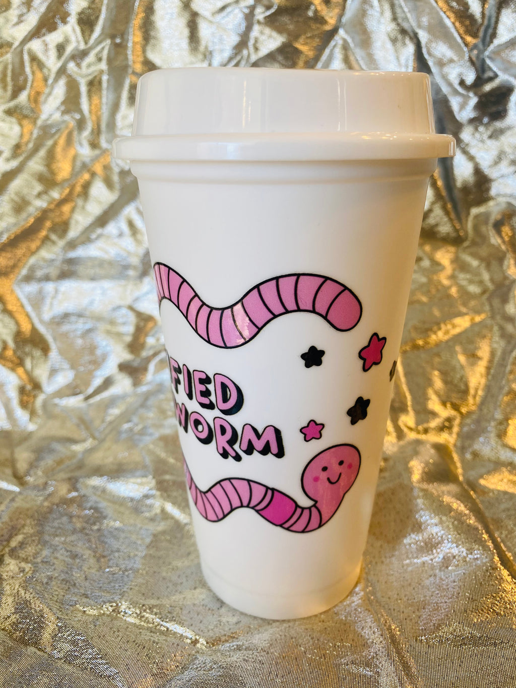 Certified Book Worm Plastic Cup