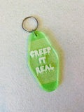 Creep It Real Glitter Acrylic Motel Keychain