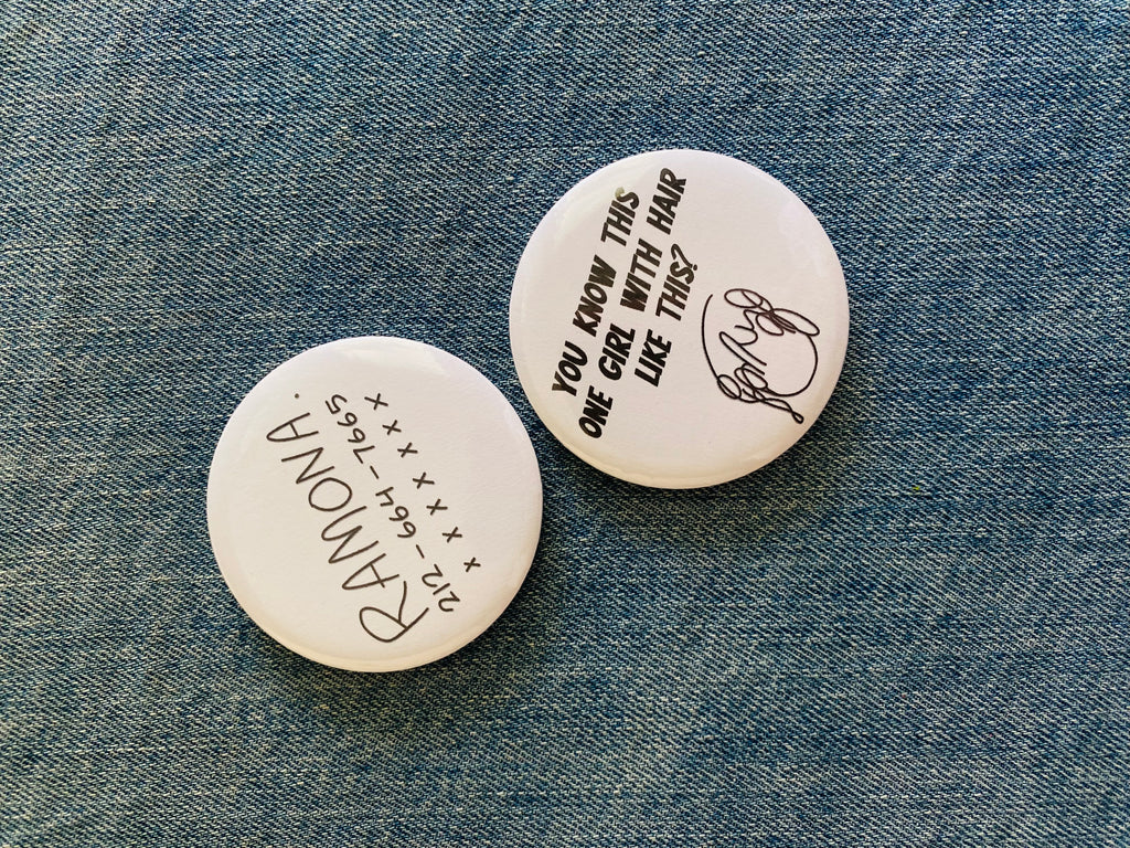 Ramona Flowers Phone Number 2 Inch Button Pin