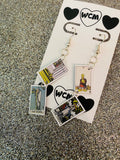 Tarot Card Paper Earrings - The Hermit / The Tower