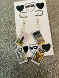 Tarot Card Paper Earrings - Death / The Devil