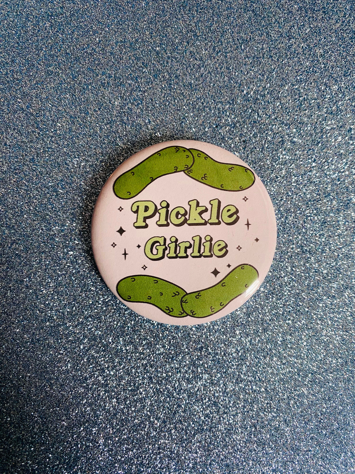 Pickle Girlie 2 Inch Button Pin