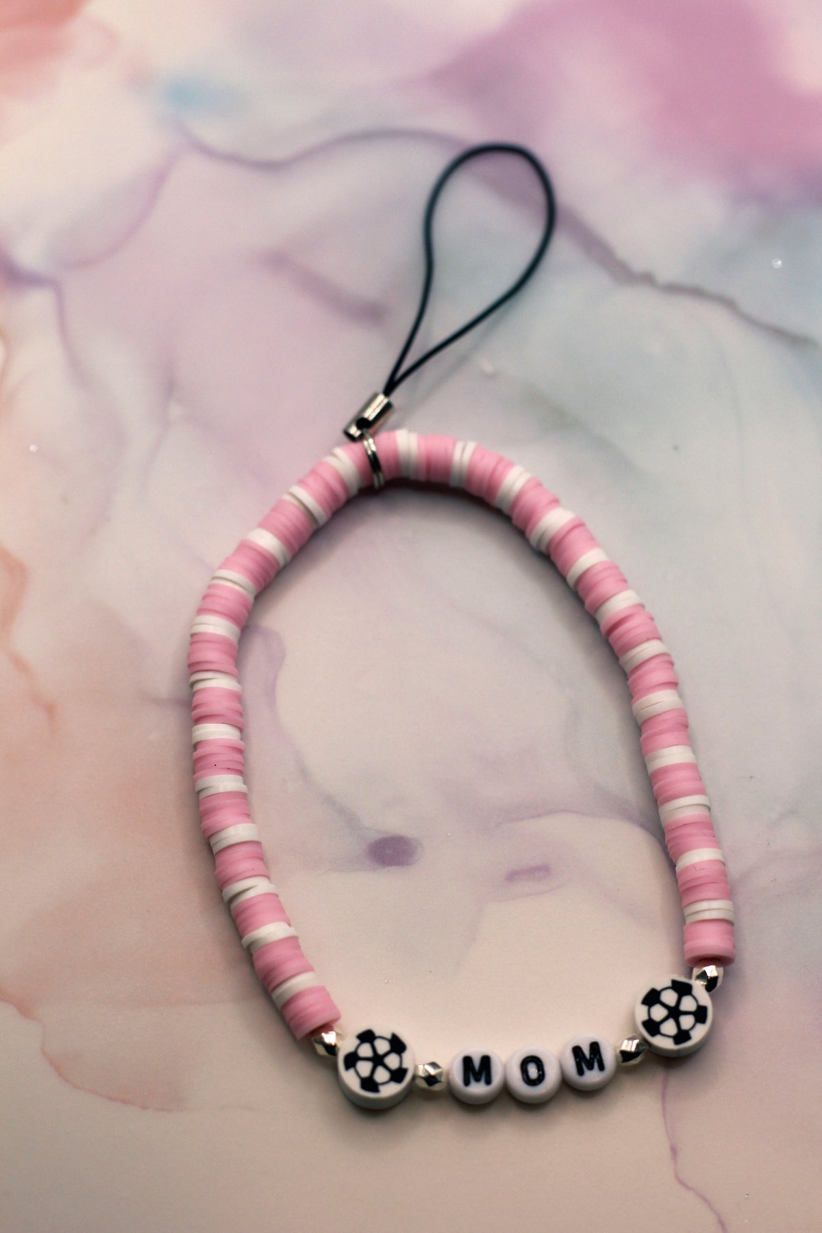 Soccer Mom Pink Phone Charm