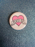 Spencer Reid Pink Heart 2 Inch Button Pin