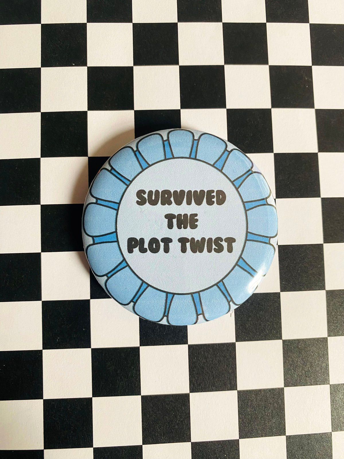 Survived the Plot Twist Award 2 Inch Button Pin