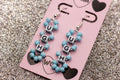 Ugh Letter Bead Earrings - Blue