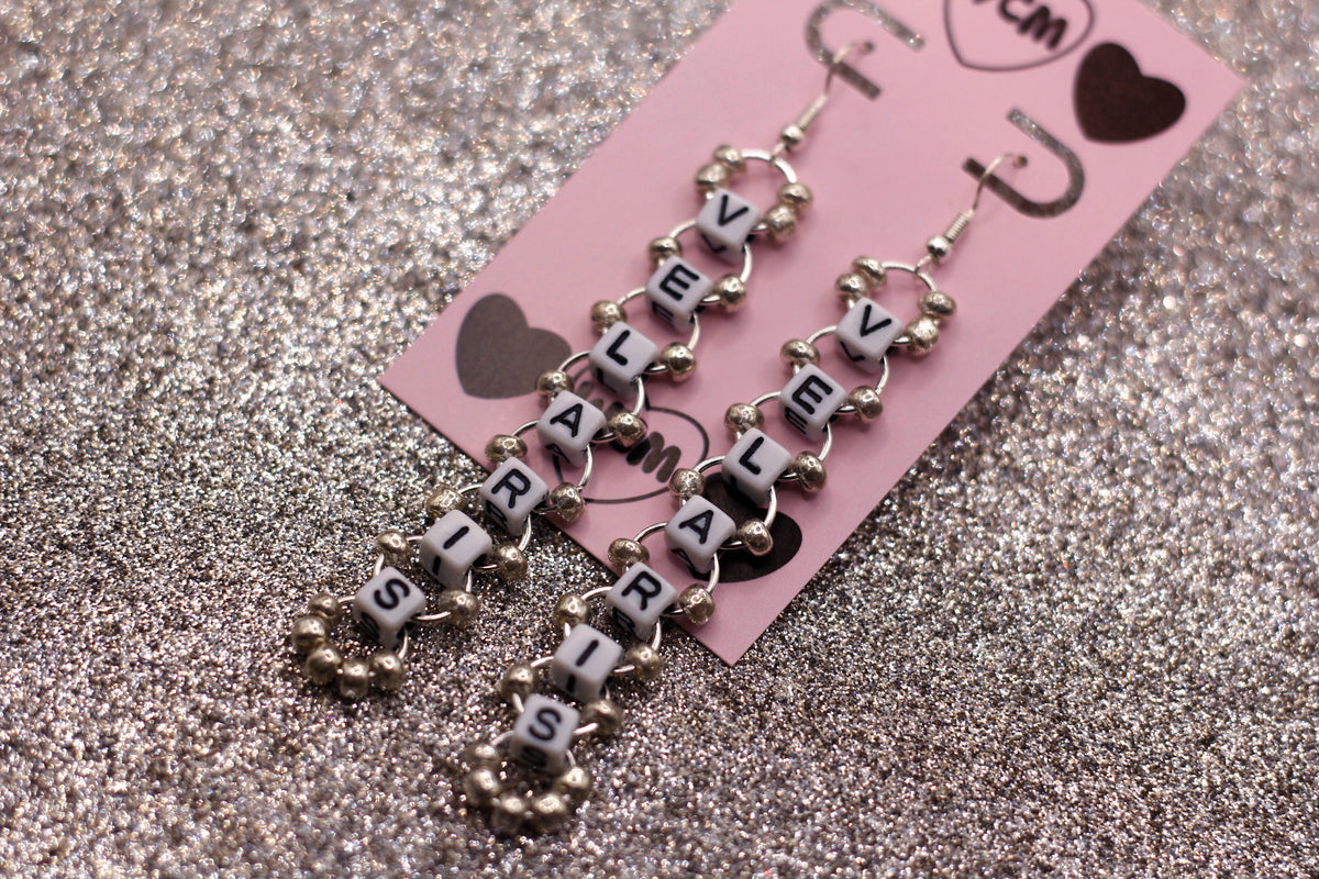 Velaris Letter Bead Earrings