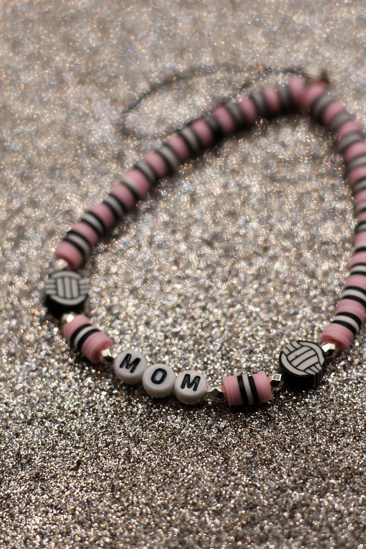 Volleyball Mom Pink Phone Charm