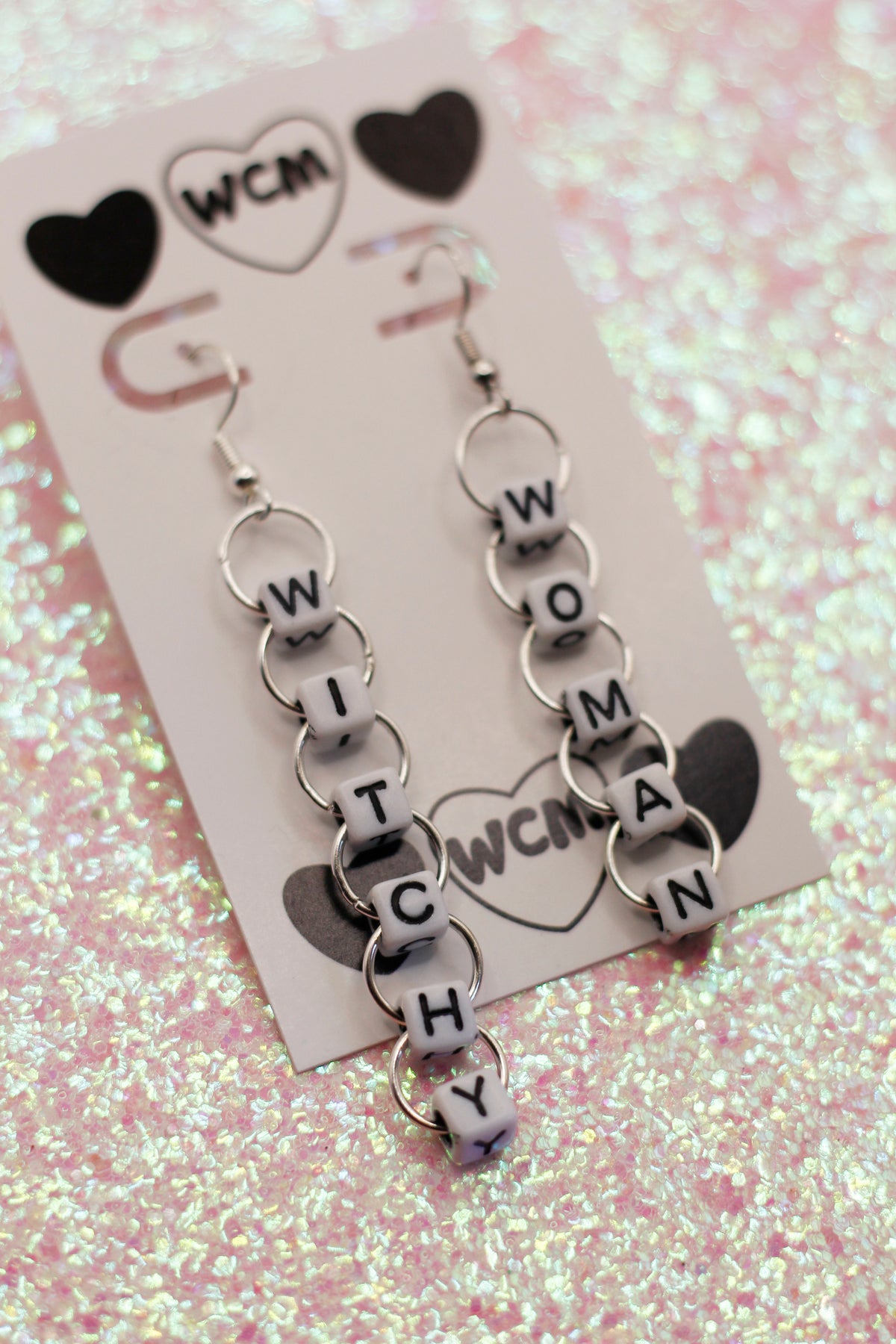 Witchy Woman Letter Bead Earrings