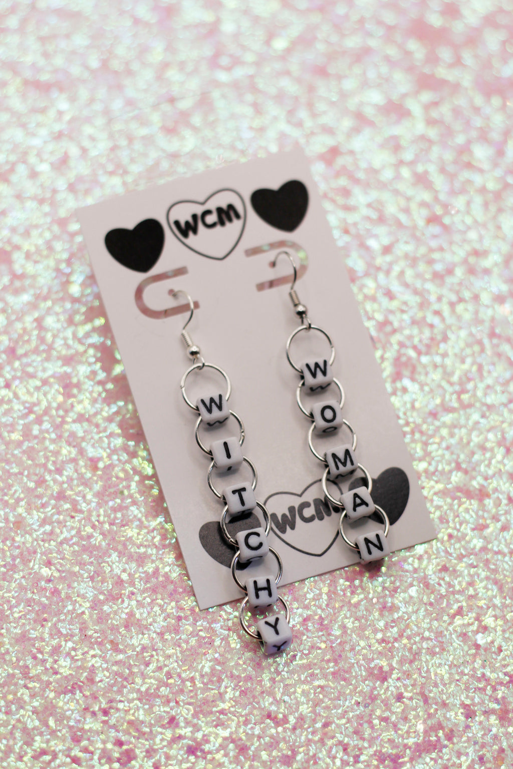 Witchy Woman Letter Bead Earrings