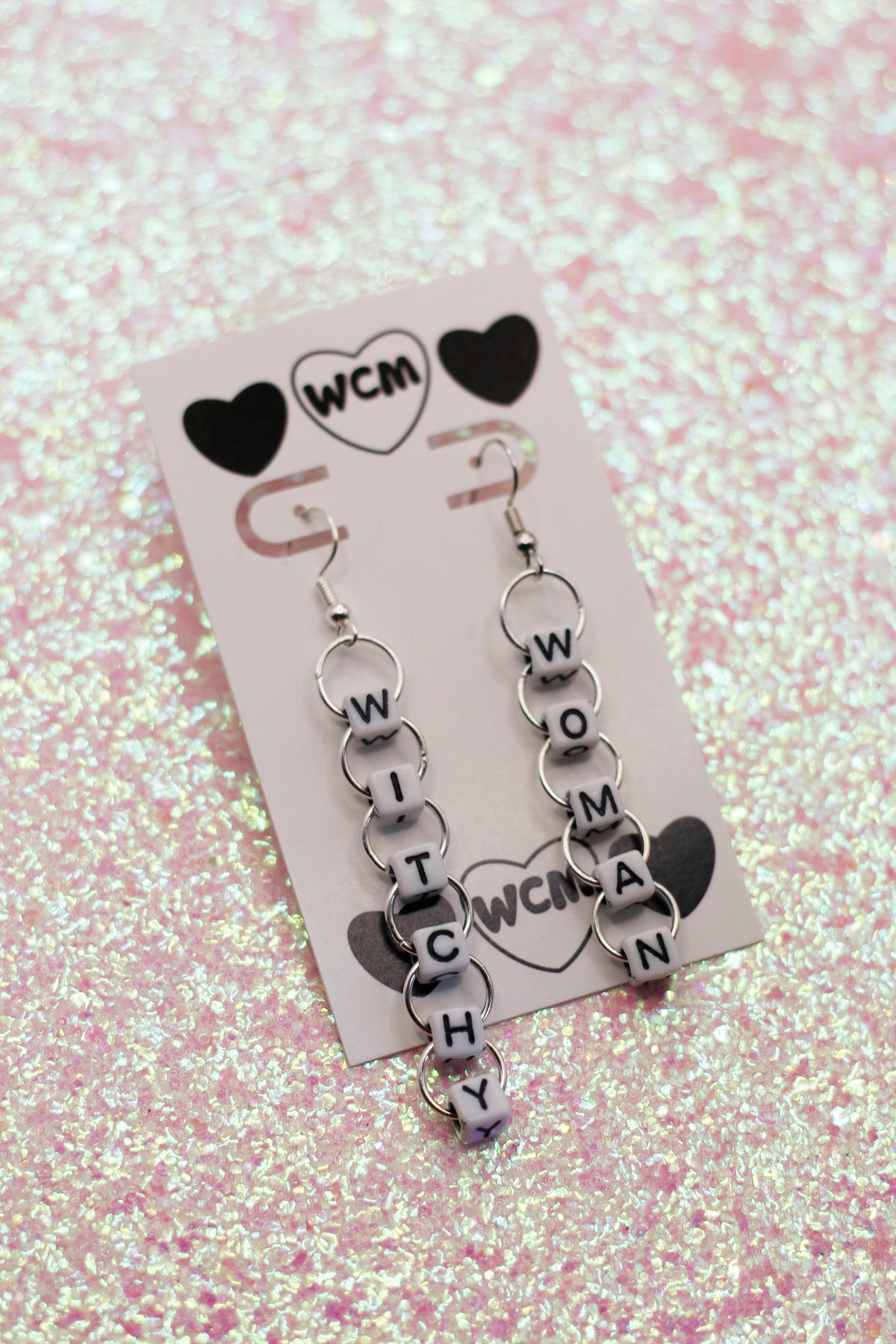 Witchy Woman Letter Bead Earrings
