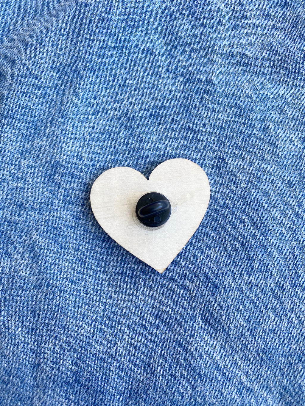 Dracula Heart Glitter Resin Wood Pin